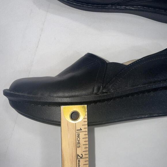 Alegria Deb Black Leather Old Money Classic Slip On Clogs Shoes Size 7-7.5 - Picture 14 of 14